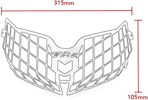 Miniatura 4 de Accesorios de motocicleta Cubierta de faro delantero Protector de parrilla Lente de malla para Benelli TRK502 TRK502X TRK 502 502X (negro)
