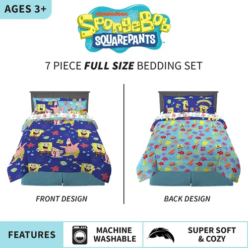 Miniatura 285 de Franco - Juego de edredón y sábanas supersuaves con funda, para niños, 7 piezas, tamaño matrimonial, Five Nights At Freddy's Cinco noches en Freddy's