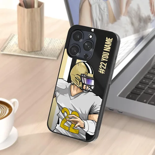 Miniatura 5 de Fundas de silicona personalizadas con número y nombre para niños deportivos para iPhone 11/12/13/14/15/16/Pro/Max/Plus/Mini/X/Xs/Xr/7/8