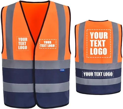 Miniatura 19 de AYKRM chaleco de alta visibilidad de 12 colores con alta visibilidad reflectante para trabajo de construcción y seguridad (XS-8XL)