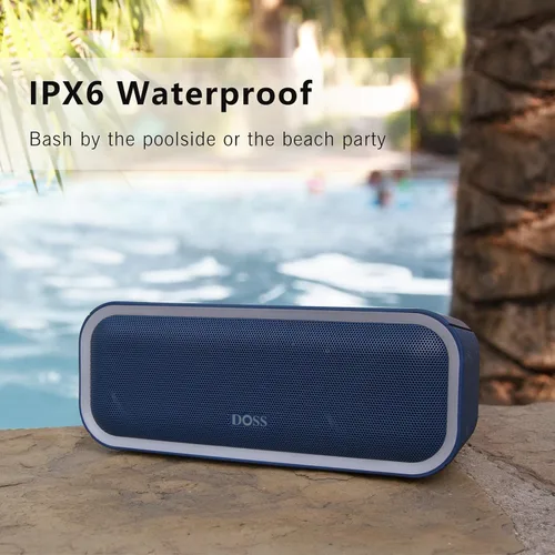 Miniatura 4 de DOSS SoundBox Pro+ - Altavoz de Bluetooth inalámbrico con sonido impresionante de 24 vatios, bajos en aumento, emparejamiento estéreo inalámbrico