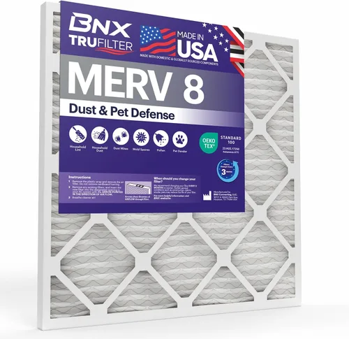 Miniatura 20 de BNX TruFilter - Filtro de aire MERV 8 de 10 x 10 x 1 pulgadas (paquete de 6) – Fabricado en Estados Unidos – Defensa contra polvo y mascotas