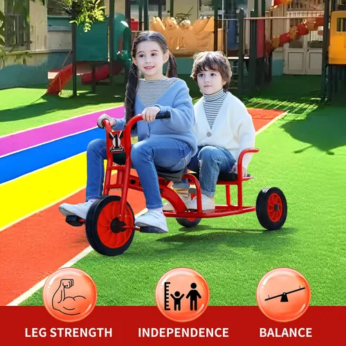 Miniatura 2 de Triciclo para niños de 3 a 5 años, patio de juegos preescolar, triciclos para niños, triciclo tándem para guardería, bicicleta tándem para niños