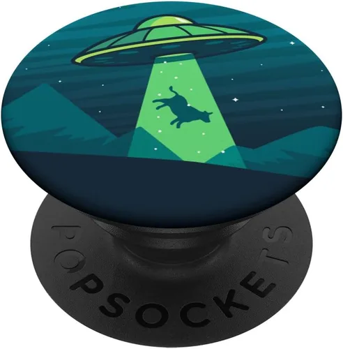 Extranjeros Secuestro de vaca en el plato de UFO volador – PopSockets Grip y soporte para teléfonos y tabletas