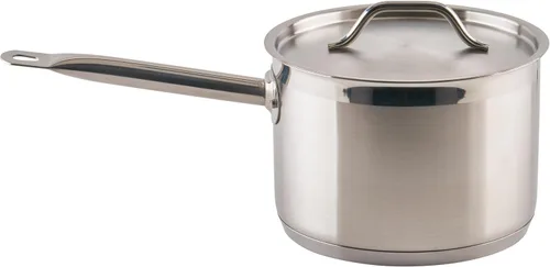 Miniatura 12 de Winco Cacerola de acero inoxidable resistente con tapa, 2 cuartos