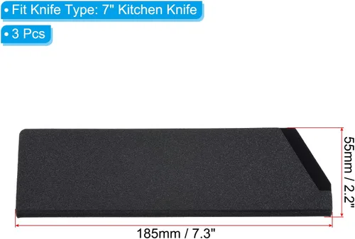 Miniatura 9 de PATIKIL Fundas de plástico ABS para cuchillo de cocina de 10 pulgadas, paquete de 3 cuchillos, protector de filos, protector de cuchilla, funda