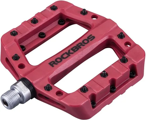 Miniatura 12 de ROCKBROS Pedales MTB Pedales de bicicleta de montaña Pedales de plataforma de bicicleta de fibra de nailon ligero para BMX MTB 9/16