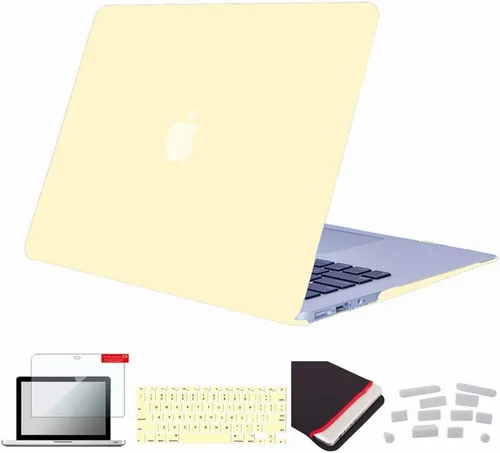 Miniatura 31 de Pack 5 en 1 de carcasa para MacBook Air, de Se7enline, de plástico duro, tacto suave, con protector de teclado de silicón, protector de pantalla