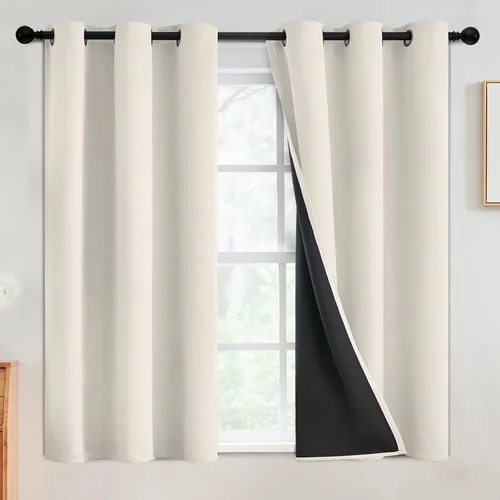 Miniatura 50 de SimpleHome - Cortinas opacas 100% para recámara, cortinas de ventana con ojales beige, con aislamiento térmico, cortinas de oscurecimiento