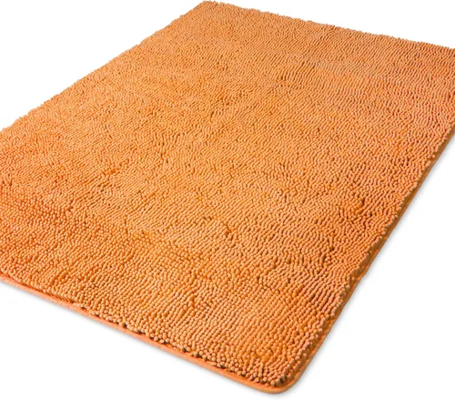 Miniatura 32 de Yeaban Alfombras pequeñas de baño de felpilla de 12 x 12 pulgadas, absorbentes y lavables, antideslizantes, de felpa y suaves para baño, ducha