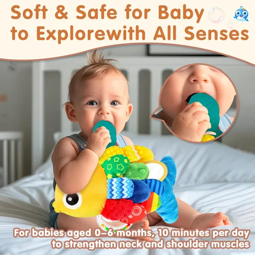 Miniatura 5 de weirtoya Sonajeros de Dentición Juguetes para Bebés de 3-6 Meses, Juguetes para Bebés de 0-6 Meses Juguetes Sensoriales para Lactantes con Cuentas