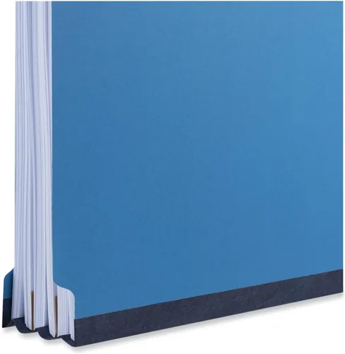 Miniatura 2 de Universal UNV10301 Carpetas de clasificación de cartón prensado de tamaño carta con 2 divisores de color brillante - Azul cobalto (10/caja)