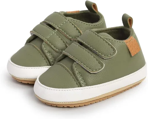 Miniatura 6 de SOFMUO Zapatos deportivos de piel sintética para bebés, niños y niñas, con suela de goma suave, mocasines Oxford para recién nacidos