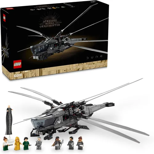 LEGO Icons Dune Atreides Royal Ornithopter 10327, Modelo Coleccionable Inspirado en Dune para Construir y Exhibir, Idea de Regalo para Adultos para