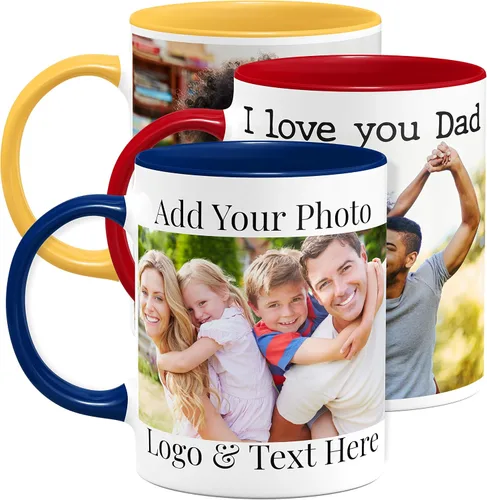 Miniatura 8 de Tazas de café con foto personalizada, 15 oz. con imagen, texto, nombre en tazas de café, regalos personalizados, taza personalizada de cerámica