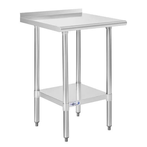 Miniatura 22 de Profeeshaw mesa de trabajo, de uso comercial, de acero inoxidable NSF con protector contra salpicaduras y estante inferior, para cocina, restaurante