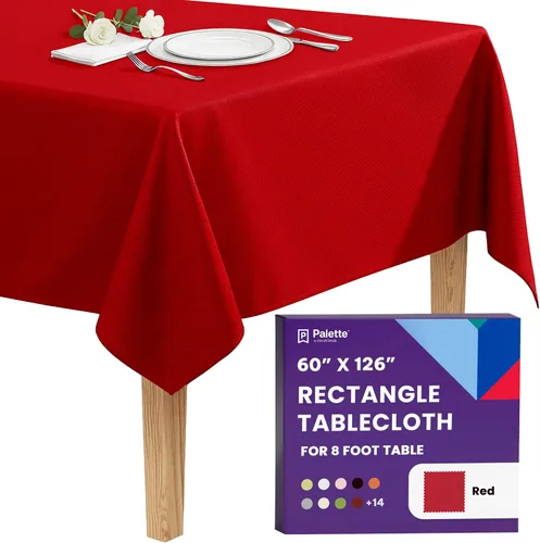 Miniatura 131 de Gee Di Moda - Mantel rectangular de 60 x 84 pulgadas – Mantel rectangular de poliéster lavable para mesa de 5 pies