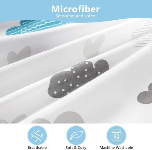 Miniatura 3 de TILLYOU Paquete de 2 fundas de almohada para niños pequeños con cierre de sobre, microfibra suave y sedosa de 13 x 18 pulgadas, fundas de almohada