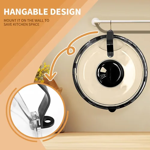 Miniatura 3 de Cubierta para salpicaduras de microondas, cubierta de microondas con vaporizador de agua, cubiertas de plato de 10 pulgadas con mango integrado