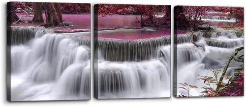 Miniatura 20 de Pacimo 3 Piezas Arte de Pared Verde Pintura Parque Nacional Yosemite Lago de Agua Clara Montañas Árboles Rocas Imágenes Impresiones en Lienzo