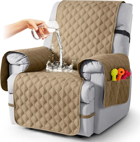 Miniatura 72 de TAOCOCO Fundas reclinables 100% impermeables, con correas para las piernas, funda de sofá reclinable reversible para silla reclinable, protector