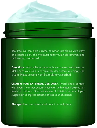 Miniatura 3 de New York Biology - Crema de pies con aceite de árbol de té para pies secos y agrietados, talones agrietados y picazón en la piel, crema para pies, 8