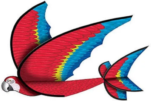 X-Kites Flexwing 3-d Nylon 25 pulgadas planeador: Guacamayo