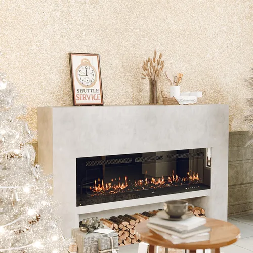 Miniatura 8 de Clihome Chimenea eléctrica de 60 pulgadas con temporizador, control remoto, color de llama ajustable 750/1500 W