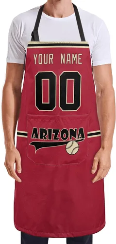 Miniatura 4 de ANTKING Custom Apron with Pocket Custom Any Name and Any Number Gifts for Dad Men Fans
