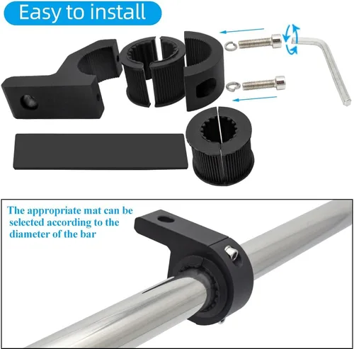 Miniatura 5 de Kit de soporte de montaje de aluminio para motocicleta, abrazadera de tubo, 4 piezas, 0.75", 1", 1.25", barra antivuelco Bullbar, portaequipajes