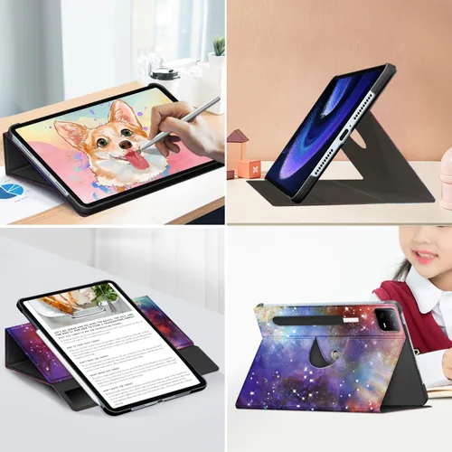 Miniatura 4 de Funda compatible con tablet Xiaomi Pad 6 de 11.0 pulgadas lanzada 2023 con soporte multiángulo para tableta Mi Pad 6 Pro giratoria ajustable