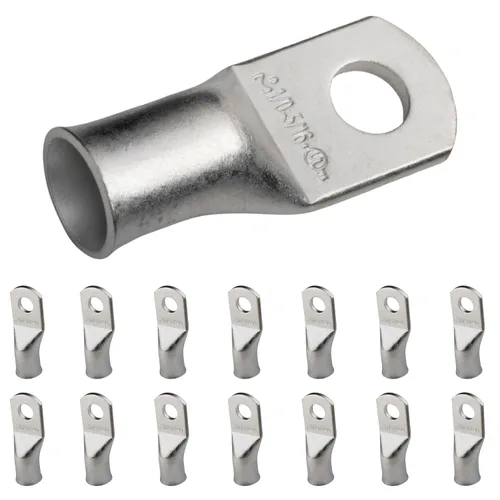 Miniatura 122 de SELTERM 5 piezas terminales de cable de cobre estañado 1/0 AWG perno de 1/2", extremos de cable de batería, terminales de anillo, conectores