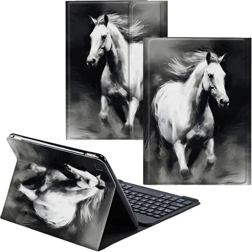Miniatura 15 de Funda para Samsung Galaxy Tab S6 Lite 2022/2020 Teclado Inalámbrico Desmontable y Cubierta De Soporte De Cuero PU Funda Protectora Para Samsung