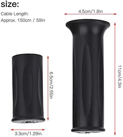 Miniatura 5 de Acelerador de control de velocidad de scooter eléctrico, empuñadura de manillar de 0.886 in con cable de 4.9 ft para bicicletas eléctricas, ajuste