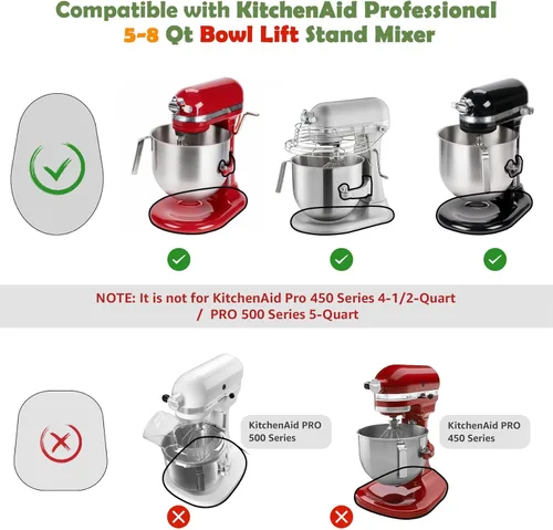 Miniatura 2 de Mezclador deslizante de bambú compatible con ayuda de cocina Bowl Lift 5-8 Qt Stand Mixer - Mover de almacenamiento de cocina Organizador deslizante