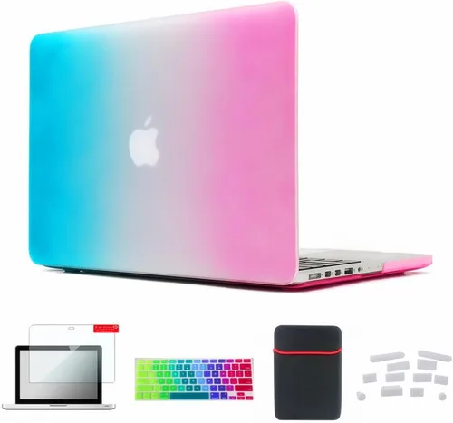 Miniatura 19 de Pack 5 en 1 de carcasa para MacBook Air, de Se7enline, de plástico duro, tacto suave, con protector de teclado de silicón, protector de pantalla