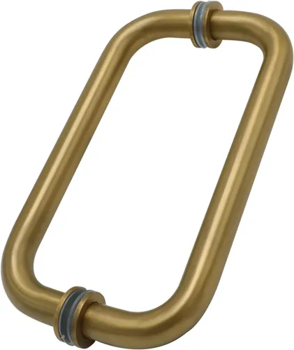 CKB Manija de puerta de ducha de 8", tirador de puerta de vidrio de ducha espalda con espalda compatible con vidrio de 1/4" a 1/2" de grosor para