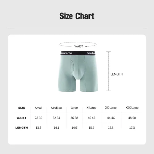 Miniatura 6 de BAMBOO COOL Mens Underwear Boxer Briefs with Fly Soft Comfortable Breathable Underwear for Men Multipack