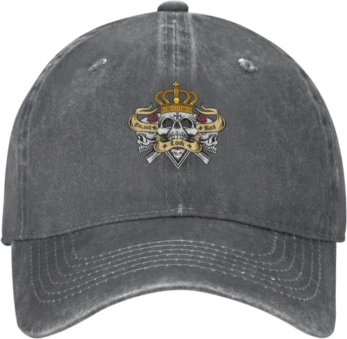 Miniatura 2 de Cowboy Hat Trendy Hats for Man and Women Djustable Four Season Outdoor Baseball Cap of Hell Skull with Angel Deep Heather