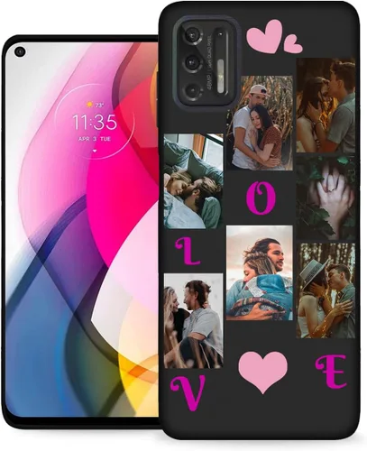 Miniatura 21 de Funda personalizada para Motorola Moto G Stylus 2020 con nombre de foto, texto y foto, GStylus personalizado -20 funda suave y fina (negro) de 6.4