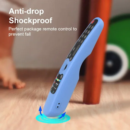 Miniatura 5 de LEFXMOPHY MR21GC - Funda de repuesto para LG AN-MR21GA / AN-MR21GC Magic Remote Control w/NFC (2021), funda de silicona azul que brilla en la Azul