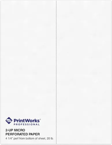 Miniatura 16 de PrintWorks Papel perforado vertical profesional de 5/8 pulgadas, 8.5 x 11 pulgadas, perfecto para folletos y catálogos, fabricado en los Estados