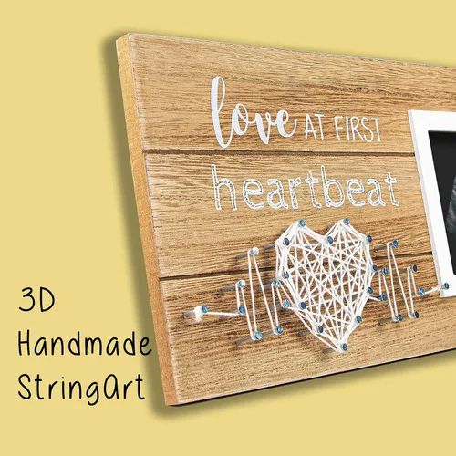 Miniatura 6 de VILIGHT Regalos para Nuevas Mamás - Anuncios de Embarazo Regalos de Revelación de Género para Bebés - Marco de Fotos de Sonograma Amor en el Primer