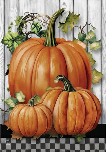 Miniatura 17 de Bandera patriótica de calabaza para jardín, girasoles de EE. UU., 12.5 x 18 pulgadas Briarwood Lane Calabazas