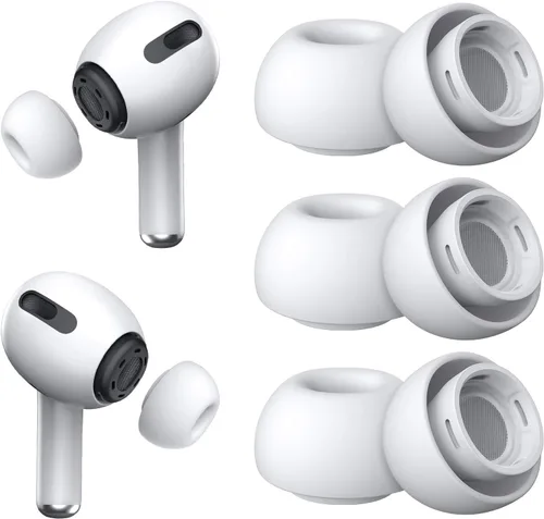 [3 pares] Puntas de repuesto para los oídos para Airpods Pro y Airpods Pro de 2ª generación con orificio de reducción de ruido, puntas de silicona
