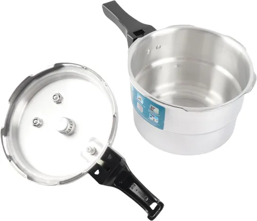 Miniatura 4 de Olla a presión, olla a presión a prueba de explosiones de 3 litros, gran capacidad, estufa de aluminio, olla de cocción rápida con estante de vapor