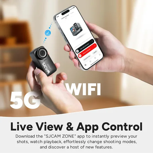 Miniatura 6 de SJCAM Mini cámara corporal C110+4K: estabilización giroscópica de 6 ejes, cámara de acción POV magnética gran angular de 170°, resistente al agua