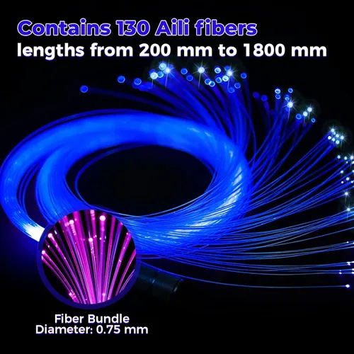 Miniatura 3 de Luces LED de látigo, látigo de fibra óptica para bailar, con 40 modos de efecto de color y giro de 360°, luz rave recargable para fiestas, fiestas