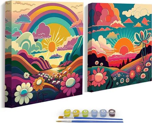 Miniatura 7 de Kit de Pintura por Números para Adultos - Pack de 2 Kits de Pintura por Números de Colibrí - Pintura Fácil en Acrílico por Números con Marco - Artes