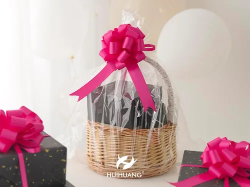 Miniatura 8 de HUIHUANG Lazos Rosa Fucsia Intenso 12 PCS Lazos de Tirón de Satén Rosa Fucsia 4" x 8" Lazo de Regalo para Envolver Regalos, Cesta de Regalo, Bolsa